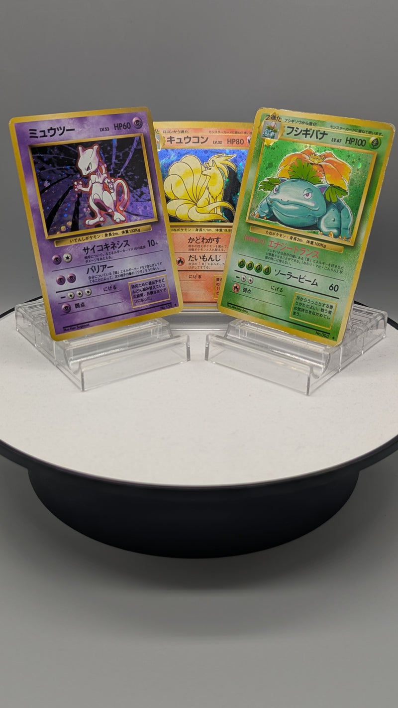 base set 3 pokemon cards Old Back Base set Pokemon Special Set 3 cards